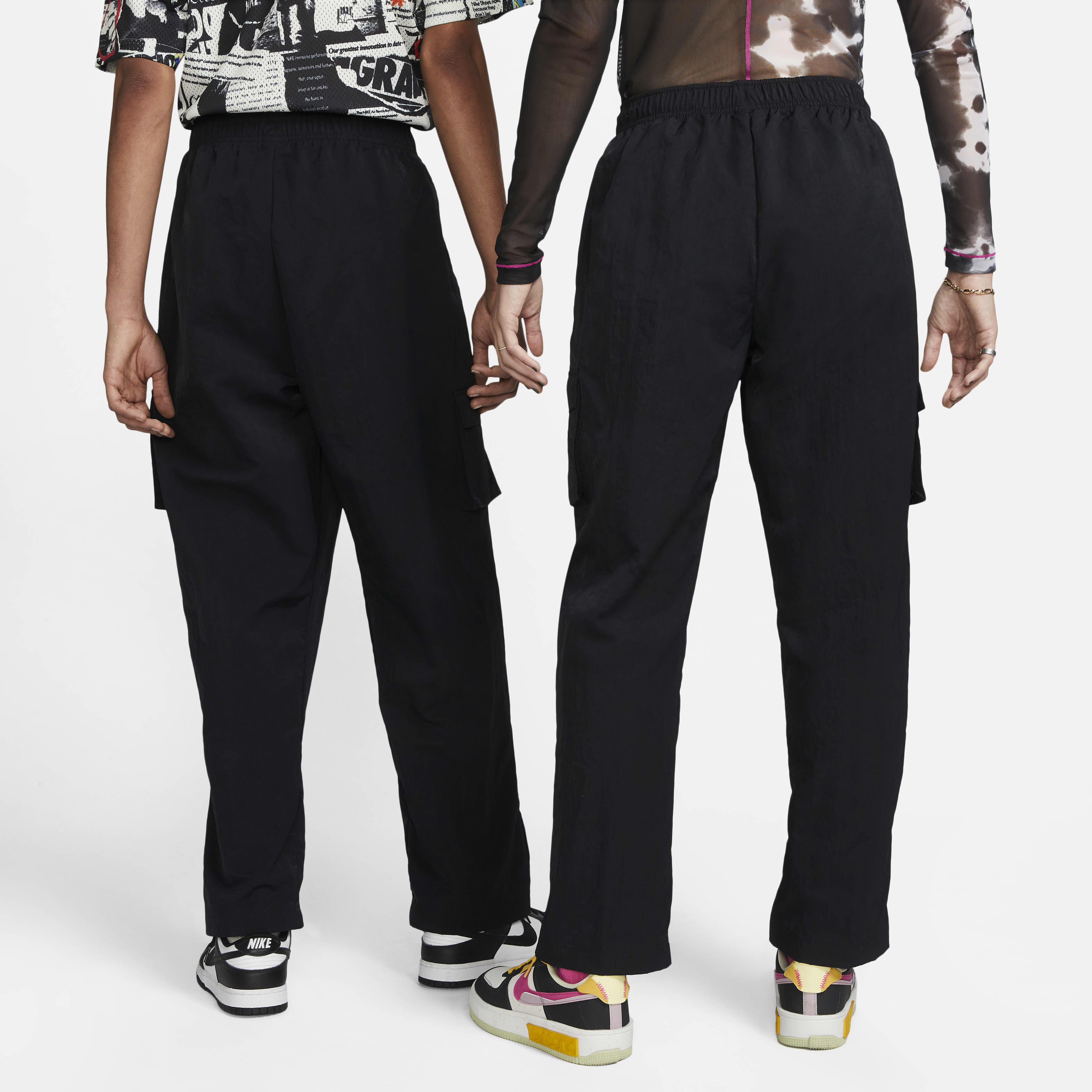 Women's Nike Sportswear Essentials Quilted Woven High-Rise Pants on sale